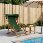 Deck chair 3 positsioon tugev eukal&uuml;pti puit roheline