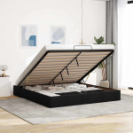 Ottomani voodiraam ilma madratsita, must, 180x200 cm, kangas