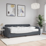 P&auml;evavoodi madratsiga, tumehall, 100 x 200 cm, samet
