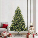 Tehis hingedega j&otilde;ulupuu 300 led-iga roheline 210 cm pvc ja pe