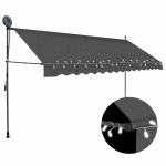 K&auml;sitsi sisset&otilde;mmatav varikatus, led, 350 cm, antratsiithall