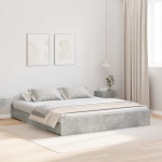 Voodi hoiukohaga raam peaga betoonhall 200 x 200 cm tehispuit