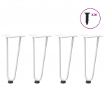 Juuksen&otilde;eljalad kohvilauale, 4 tk, valged, 30 cm, t&auml;isteras