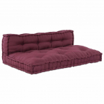 Diivanipatja 2 pcs bordeaux kangas