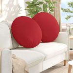 Istumispatjad 2 pcs punane &oslash;60 x 21 cm kangas