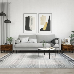 Kohvilauad 2 tk, suitsutatud tamm, 50 x 46 x 35 cm, tehispuit
