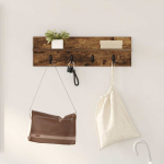 Seinale kinnitatav riidepuu suitsutatud tamm 60 x 10.5 x 18 cm