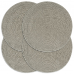 Lauamatid 4 tk, hall, 38 cm, &uuml;mmargune, puuvill