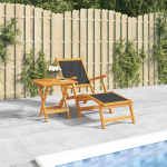 Terrassitool lauaga, akaatsiapuit ja tekstileen