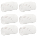 Viskab tekid 6 pcs valge 220 x 240 cm fliis