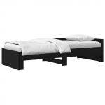 Peatsiga voodiraam must tamm 80 x 200 cm tehispuit