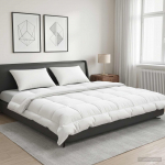 Tekk ja padjakomplekt 3 tk 200x220 cm suvi 200 gsm vill valge