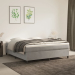 Vedrumadratsi voodiraam, helehall, 180x200 cm, samet
