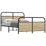 Metallist voodiraam ilma madratsita sonoma tamm 140x190 cm