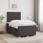 Vedruvoodi madratsiga peaga tume pruun 120 x 190 cm kangas