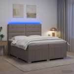 Led kastivoodiga madrats pruunikashall 200 x 200 cm kangas