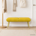Kahekordne pink kollane 120 x 45 x 46 cm samet