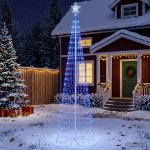 Led-koonusj&otilde;ulupuu 250 cm 470 led-i sinine teras valge