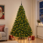 Heleroheline kunstkuusk kuusekuulidega 270 cm 600 led-i