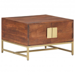 Kohvilaud, meepruun, 67x67x45 cm, akaatsiapuit