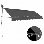 K&auml;sitsi sisset&otilde;mmatav varikatus, led, 400 cm, antratsiithall