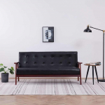 3-kohaline diivan, must, kunstnahast