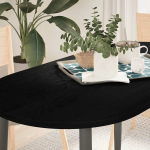 Lauaplaat, tumepruun, 120 x 60 x 2 cm, tammepuit ovaalne