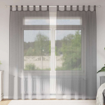 Aasadega voile kardinad 2 tk tumehall 140x245 cm