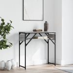 Riiuliga konsoollaud, hall sonoma tamm, 75x30x75 cm, tehispuit