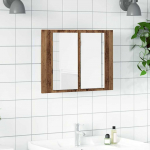 Led peegelkapp vana puit 60x12x45 cm engineered wood