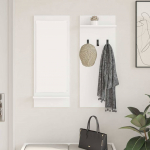 Seinale kinnitatav riidepuu valge 70 x 10 x 90 cm tehispuit