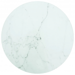 Lauaplaat, valge &oslash;30x0,8 cm, karastatud klaas marmordisain