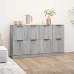 Puhvetkapid 2 tk, hall sonoma tamm, 60 x 30 x 70 cm, tehispuit