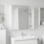 Vannitoa peeglikapp jaoks valge 70 x 14,5 x 70 cm tehispuit