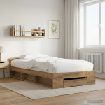 Voodiraam ladustamisega artisan tamm 80 x 200 cm tehispuit