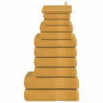 12-osaline r&auml;tikute komplekt, kuldne, 360 gsm 100% puuvill