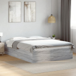 Voodiraam, hall sonoma tamm, 135 x 190 cm, tehispuit