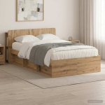 Voodiraam ladustamisega artisan tamm 120 x 200 cm tehispuit