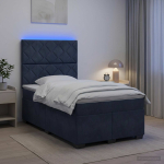 Vedruvoodi madratsiga led-ribadega tumehall 120 x 200 cm samet
