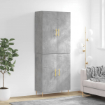 K&otilde;rge kapp, betoonhall, 69,5 x 34 x 180 cm,tehispuit