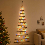 Rippuv j&otilde;ulupuu pallidega 150 cm 80 led-i mitmev&auml;rviline
