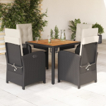 5-osaline aiam&ouml;&ouml;bli komplekt patjadega, must, pol&uuml;rotang