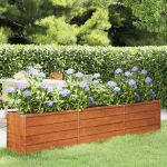 Taimekast, rooste, 240x40x45 cm, corten-teras