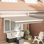 K&auml;igukohandatav varikatus beež 300 x 250 cm kangas ja metall