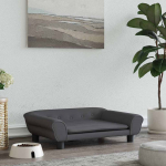 Koeravoodi, tumehall, 70 x 48 x 22 cm, samet