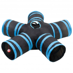 5-suunaline kassitunnel, must ja sinine, 25 cm, pol&uuml;ester