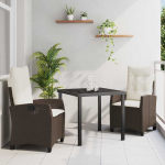 Aia s&ouml;&ouml;gilaudade komplekt 3 pcs pruun pol&uuml;rotang
