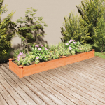 Voodriga aia taimelava, pruun, 240 x 60 x 25 cm, nulupuit