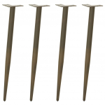 Konsoollaua jalad, koonusekujulised, 4 tk, naturaalne teras, 72&ndash;73 cm, teras
