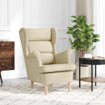 Tugitool, kreemjasvalge, 74x84x100 cm, kangas